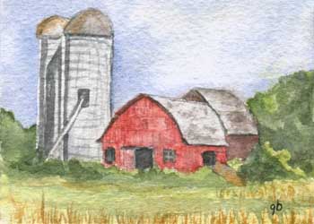 "Central Wisconsin" by Ginny Bores, Madison WI - Watercolor